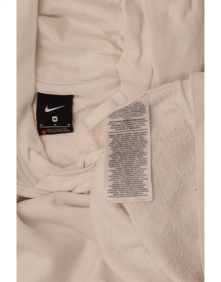 Nike Mens Hoodie Jumper Medium White Cotton