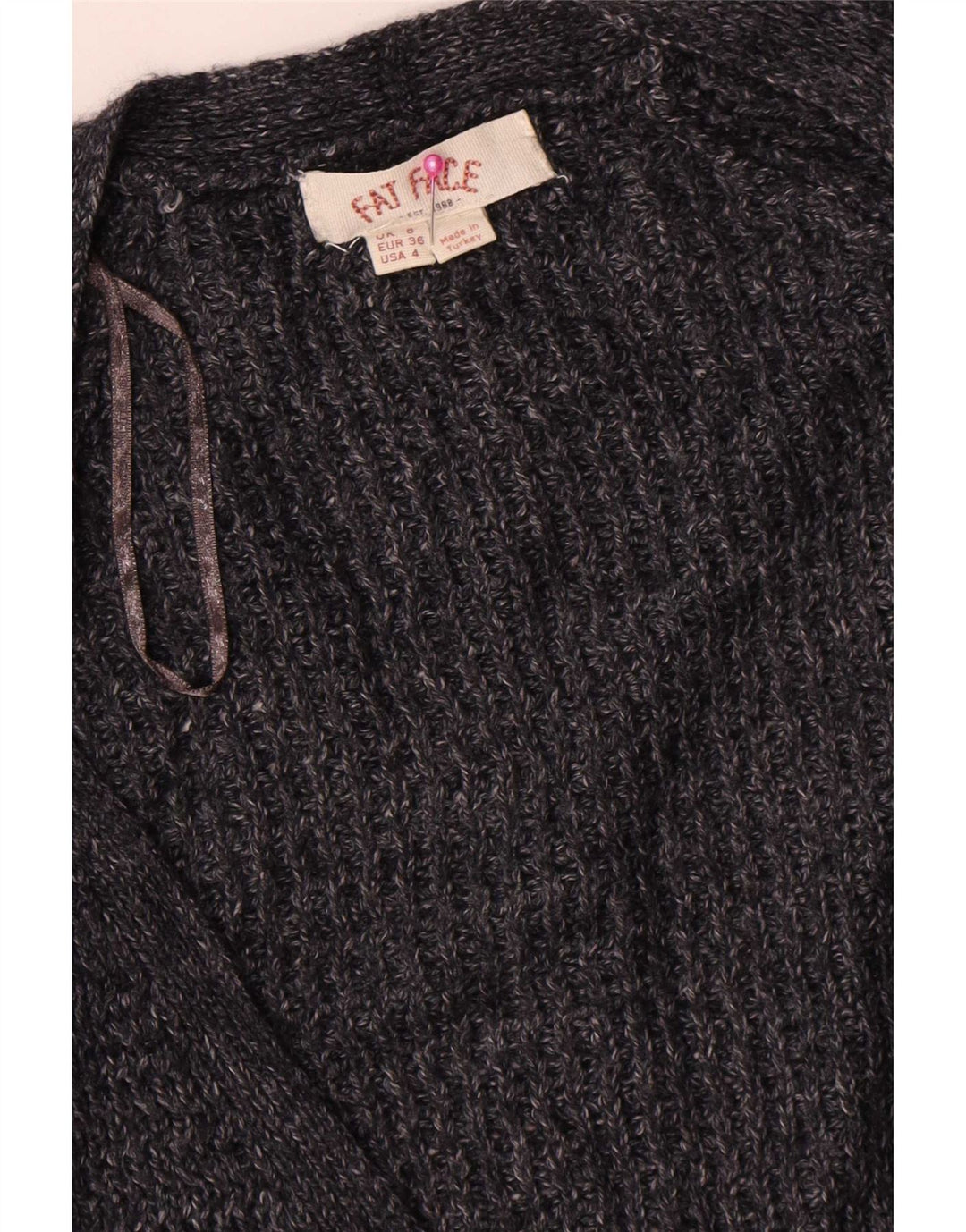 Fat Face Womens Longline Oversized Cardigan Sweater UK 8 Small Grey Acrylic