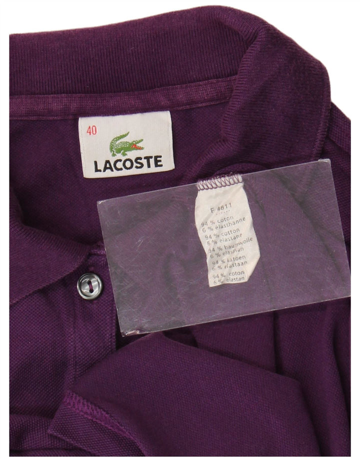 Lacoste Womens Polo Shirt Size 40 Medium Purple Cotton