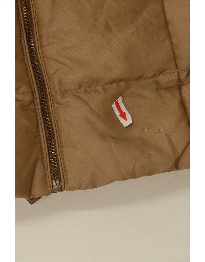 Zara Womens Padded Coat UK 10 Small Brown Nylon