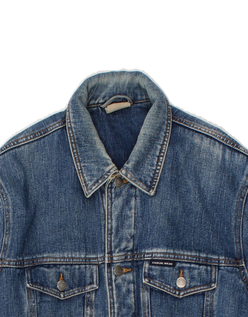 VINTAGE Mens Denim Jacket UK 40 Large Blue Cotton Vintage Vintage and Second-Hand Vintage from Messina Hembry 