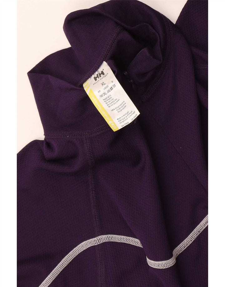 Helly Hansen Womens Zip Neck Pullover Tracksuit Top UK 18 XL Purple