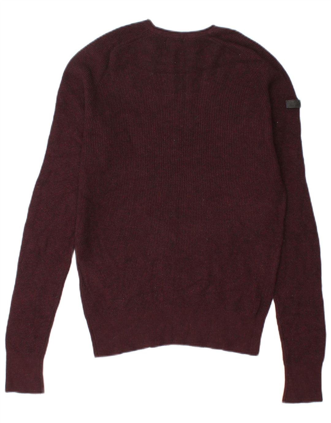 Superdry Womens Boat Neck Jumper Sweater UK 12 Medium Brown Viscose