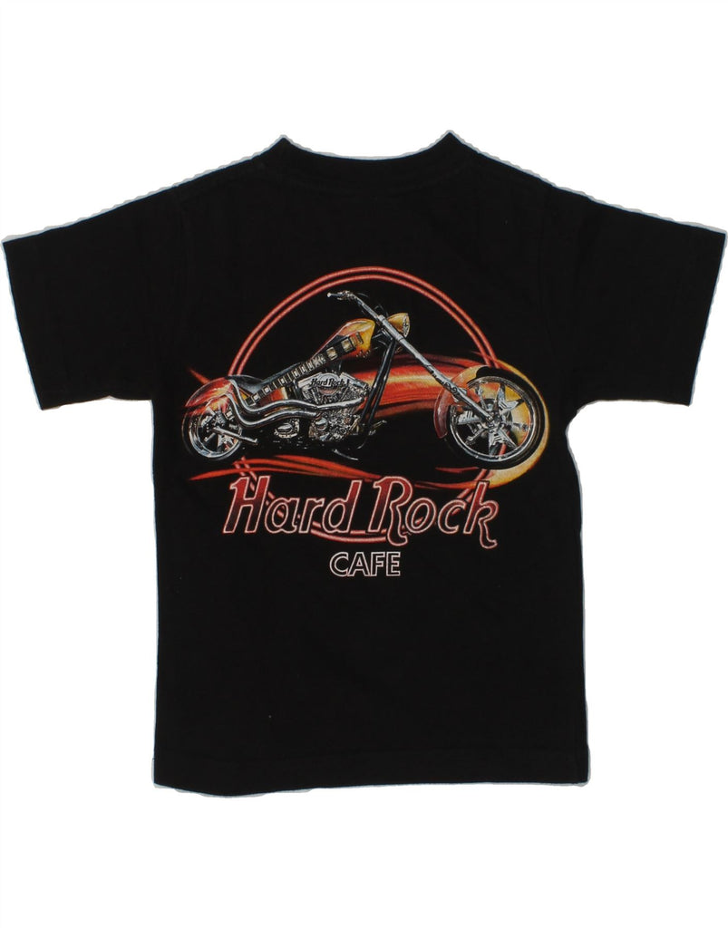 HARD ROCK CAFE Boys Barcelona Graphic T-Shirt Top 5-6 Years XS Black | Vintage Hard Rock Cafe | Thrift | Second-Hand Hard Rock Cafe | Used Clothing | Messina Hembry 