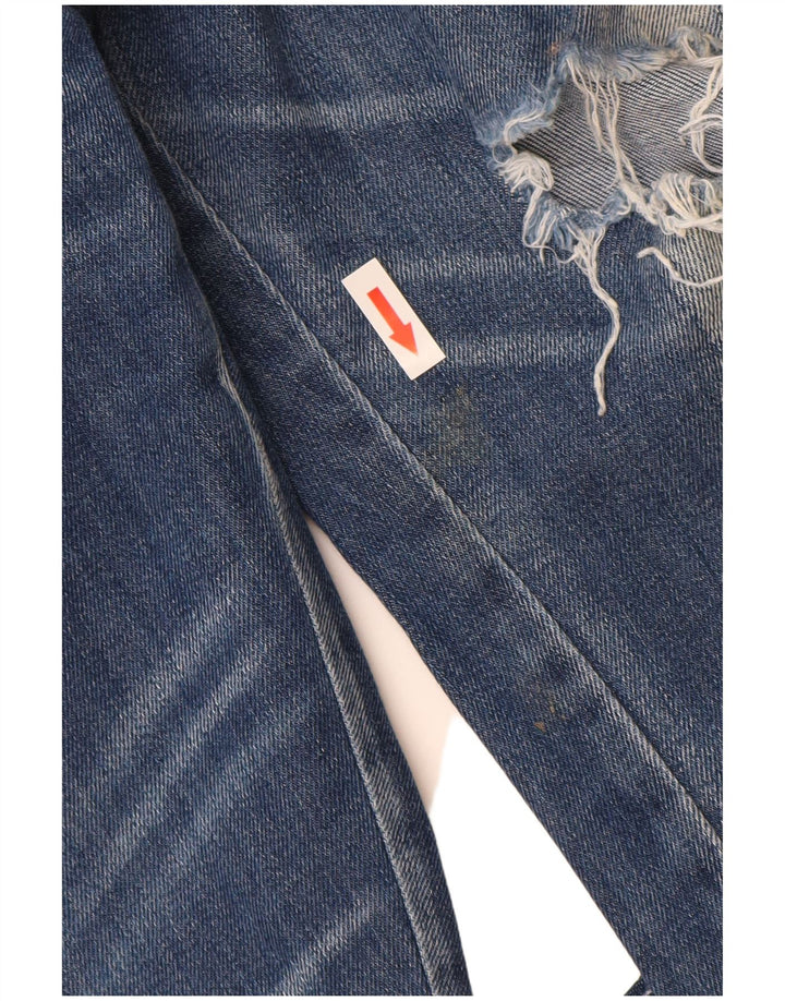 Replay Womens Katewin Distressed Slim Jeans W32 L32 Blue Cotton