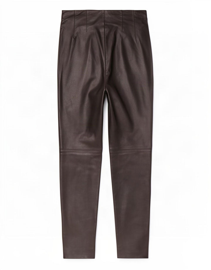 Zara Womens Skinny Leather Trousers Small W26 L27 Black Polyester