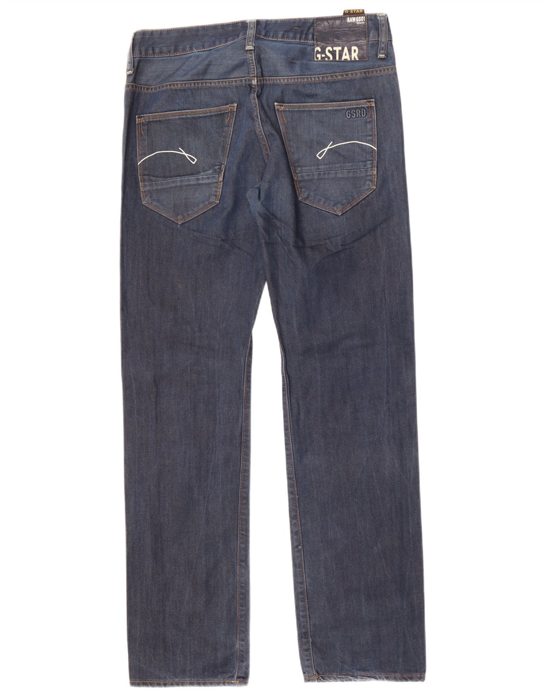G-Star Mens Straight Jeans W31 L34 Navy Blue Cotton
