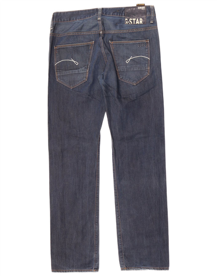 G-Star Mens Straight Jeans W31 L34 Navy Blue Cotton