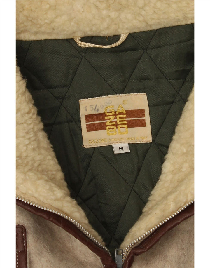 Vintage Mens Loose Fit Windbreaker Coat UK 38 Medium Beige