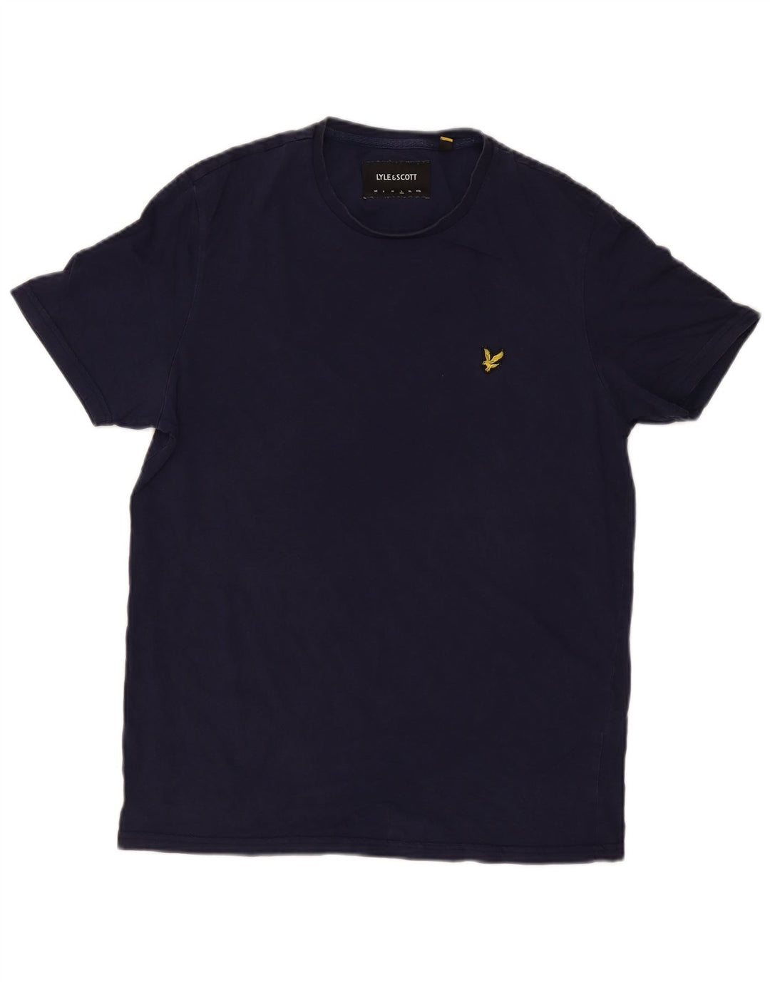 Lyle & Scott Mens T-Shirt Top Large Navy Blue Cotton