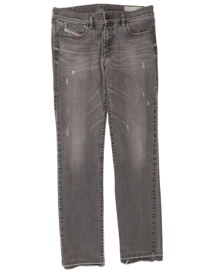 Diesel Womens Regular Slim Straight Jeans W31 L32 Grey Cotton