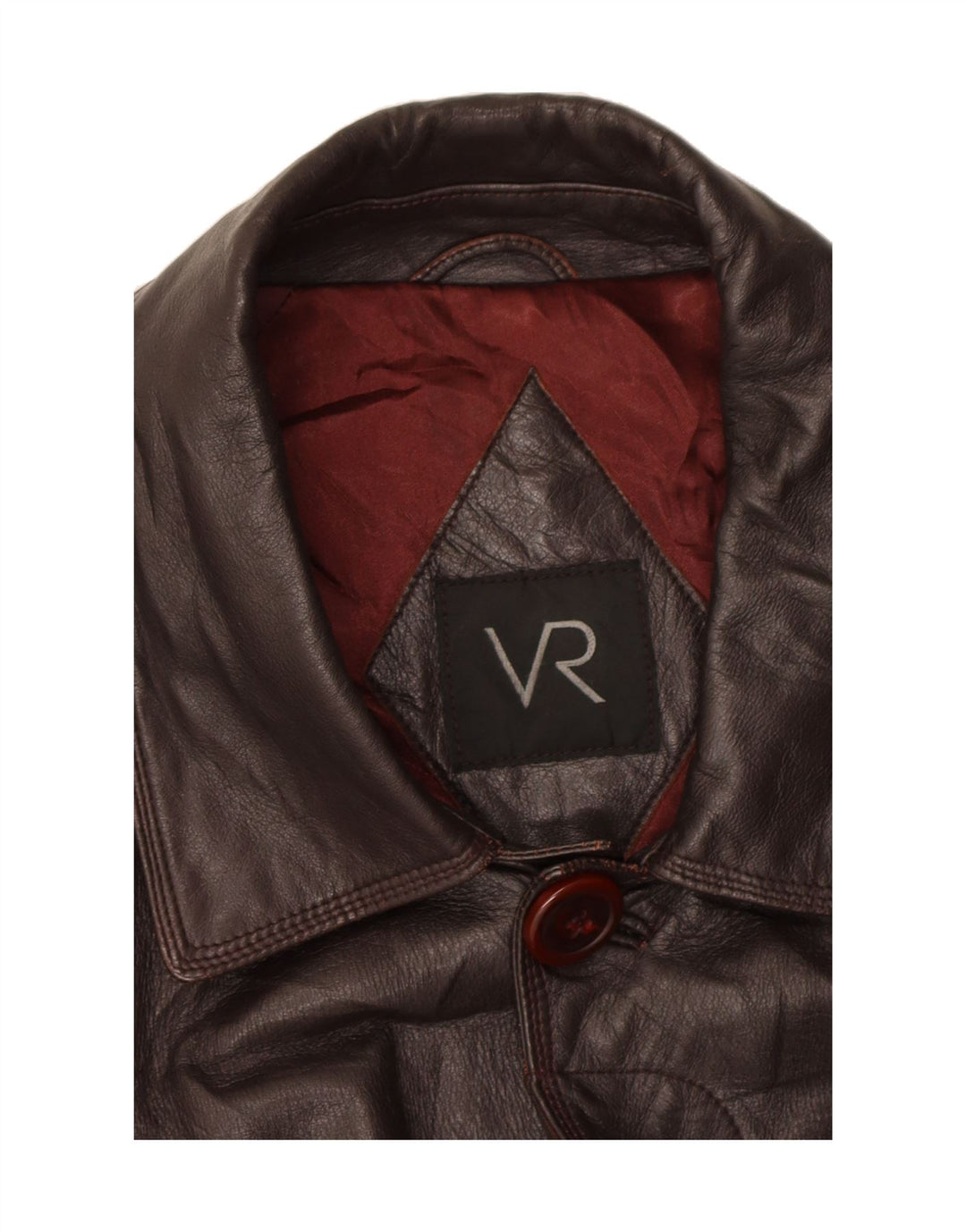 VINTAGE Mens Leather Coat IT 50 Large Brown Leather Vintage Vintage and Second-Hand Vintage from Messina Hembry 