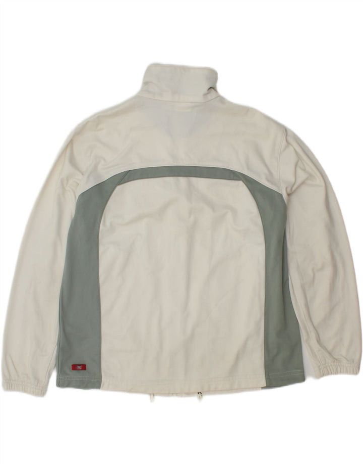 DIADORA Womens Tracksuit Top Jacket UK 14 Large White Colourblock