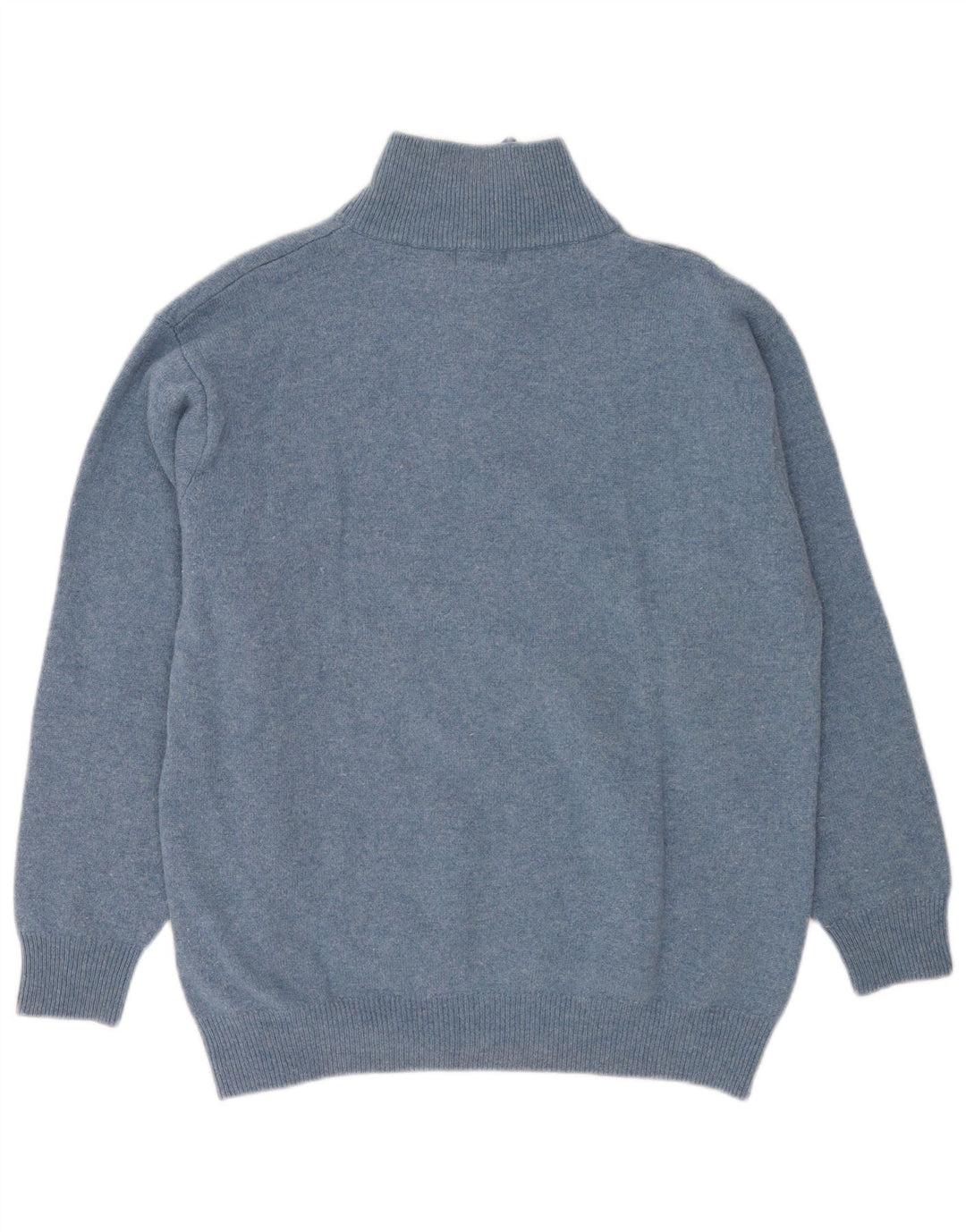 Kappa Mens Zip Neck Jumper Sweater 2XL Blue Flecked Virgin Wool