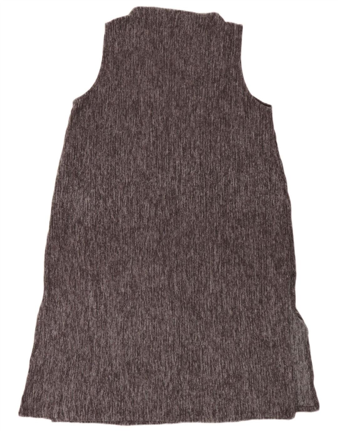 Zara Womens Sleeveless Basic Dress UK 16 Large Grey Flecked Polyester