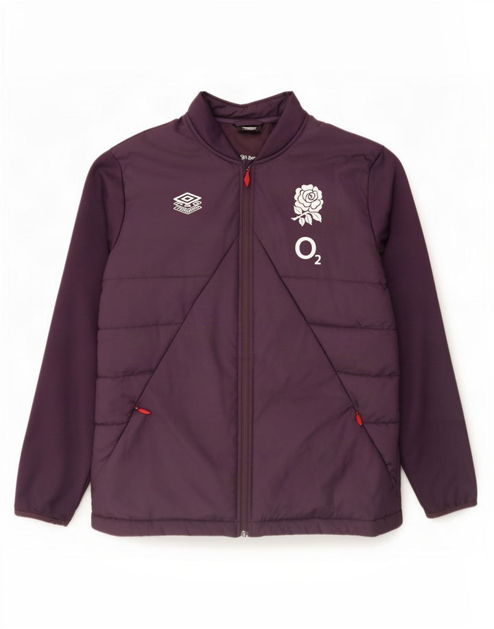 Umbro Womens Graphic Padded Jacket UK 20 2XL Purple Polyester