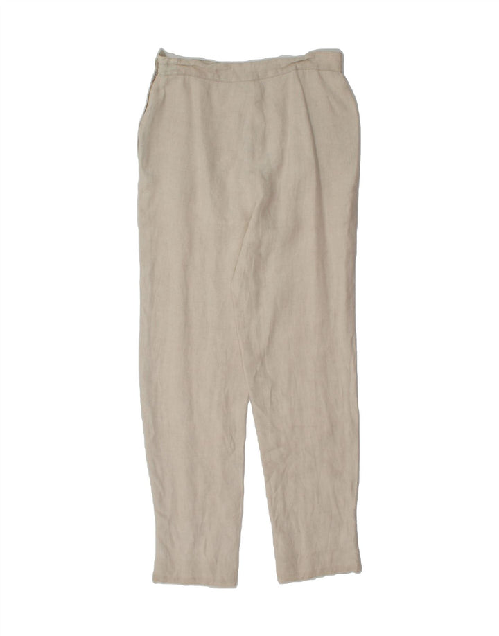 VINTAGE Womens Slim Casual Trousers W28 L29 Beige Vintage Vintage and Second-Hand Vintage from Messina Hembry 