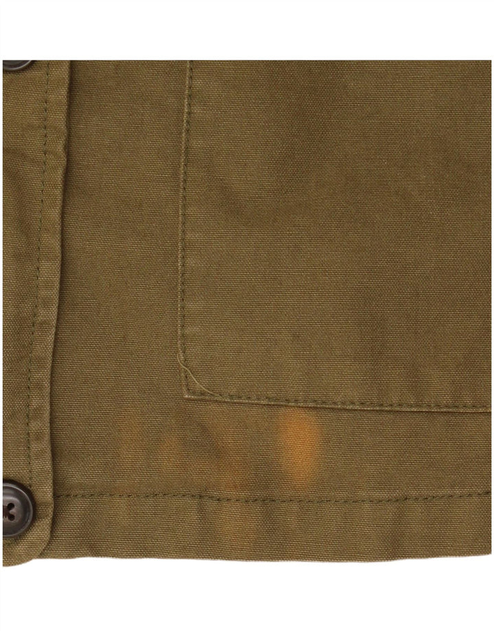 Fat Face Womens Military Jacket UK 12 Medium  Khaki Cotton