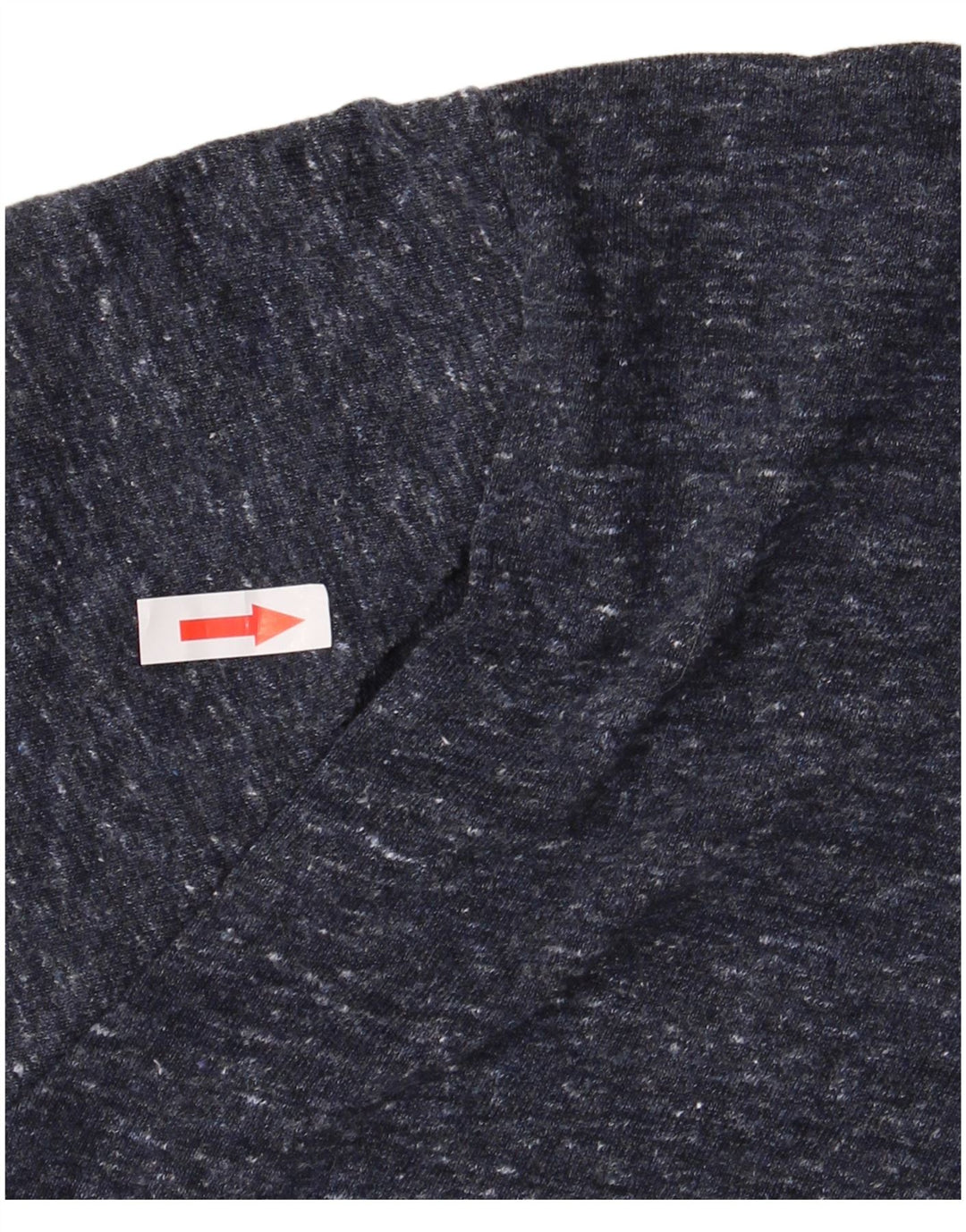 SUPERDRY Mens Graphic T-Shirt Top Medium Navy Blue Flecked Cotton