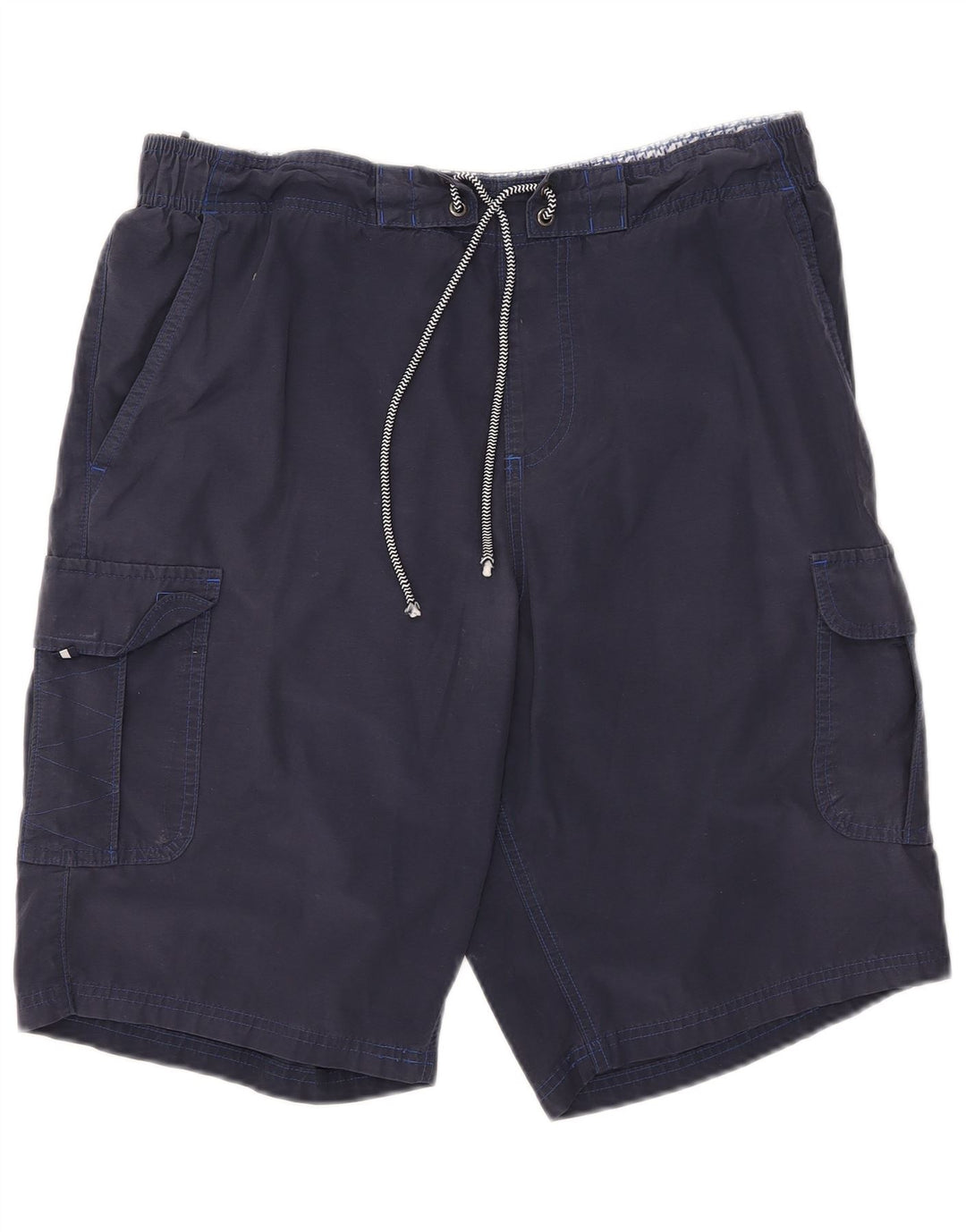Marks & Spencer Mens Swimming Shorts Large  Navy Blue Cotton