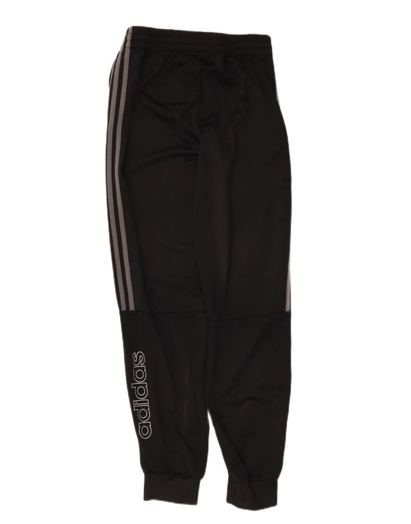 Adidas Boys Graphic Tracksuit Trousers Joggers 15-16 Years  Black Polyester