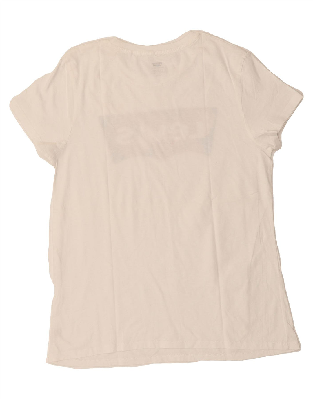 LEVI'S Womens Graphic T-Shirt Top UK 14 Large White Vintage Levi's and Second-Hand Levi's from Messina Hembry 