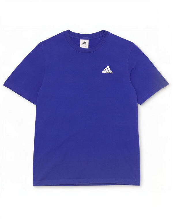 Adidas Mens T-Shirt Top Small Blue Cotton