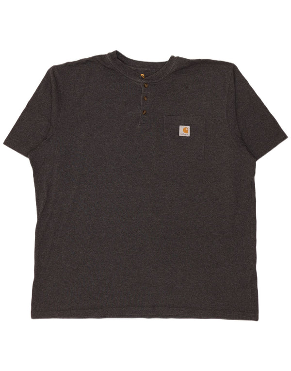 Carhartt Mens Original Fit T-Shirt Top 2XL Grey Flecked Cotton