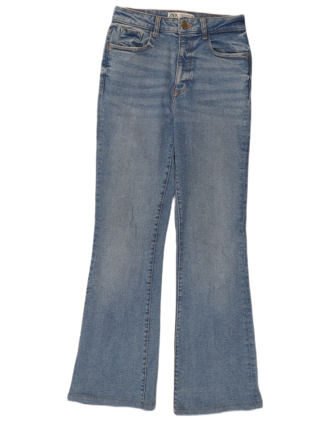 Zara Womens Flared Jeans EU 36 XS W26 L30 Blue