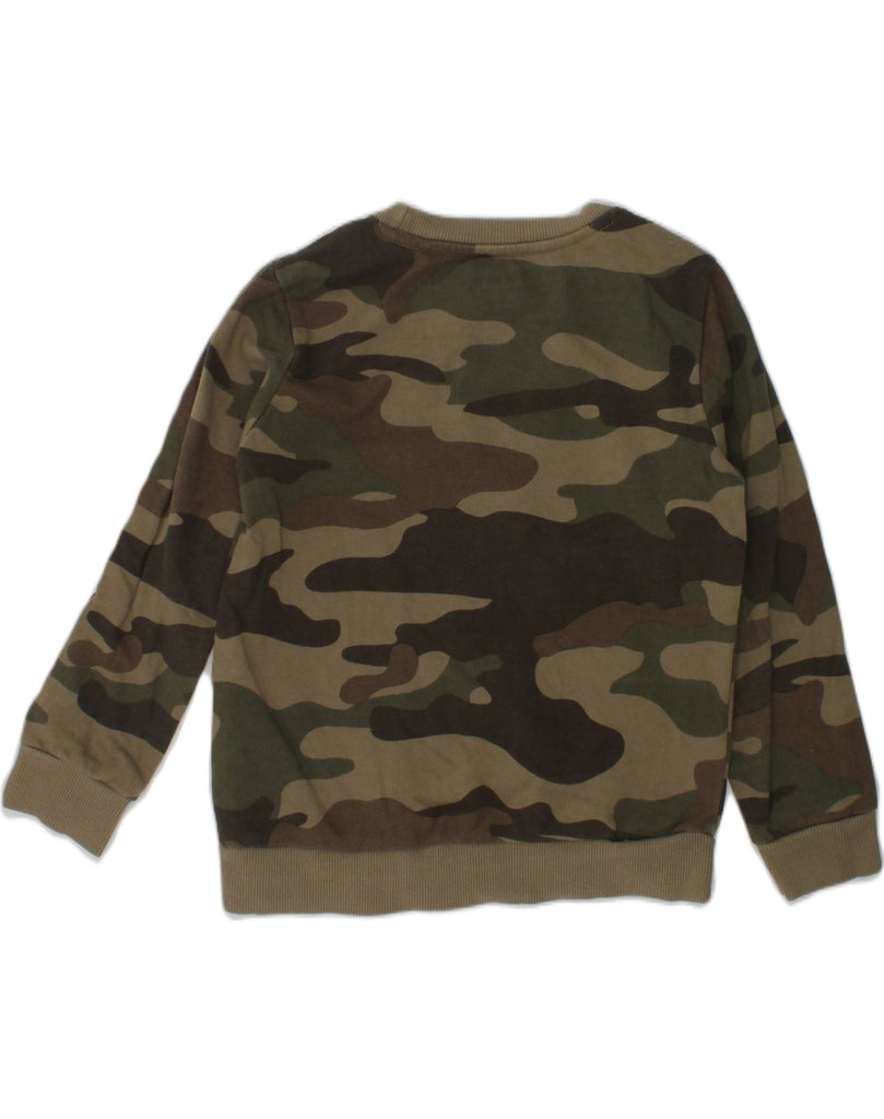 GUESS Boys Graphic Sweatshirt Jumper 3-4 Years Green Camouflage Cotton | Vintage Guess | Thrift | Second-Hand Guess | Used Clothing | Messina Hembry 