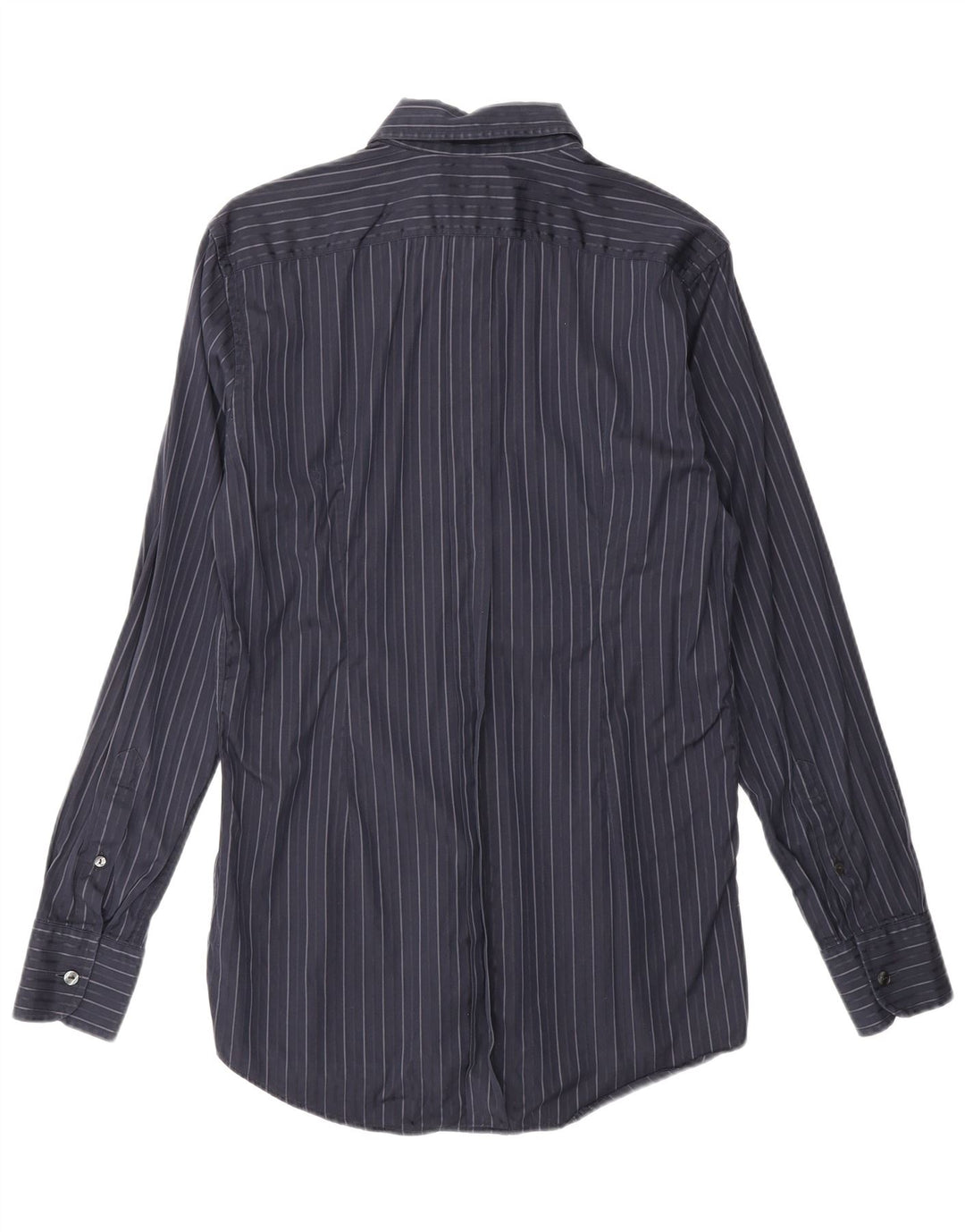 DOLCE & GABBANA Mens Shirt Size 15 38 Medium Navy Blue Pinstripe Cotton
