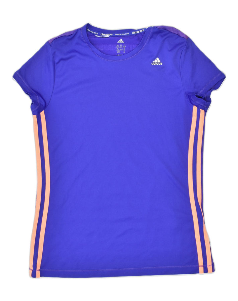 ADIDAS Girls T-Shirt Top 14-15 Years Blue Polyester | Vintage | Thrift | Second-Hand | Used Clothing | Messina Hembry 