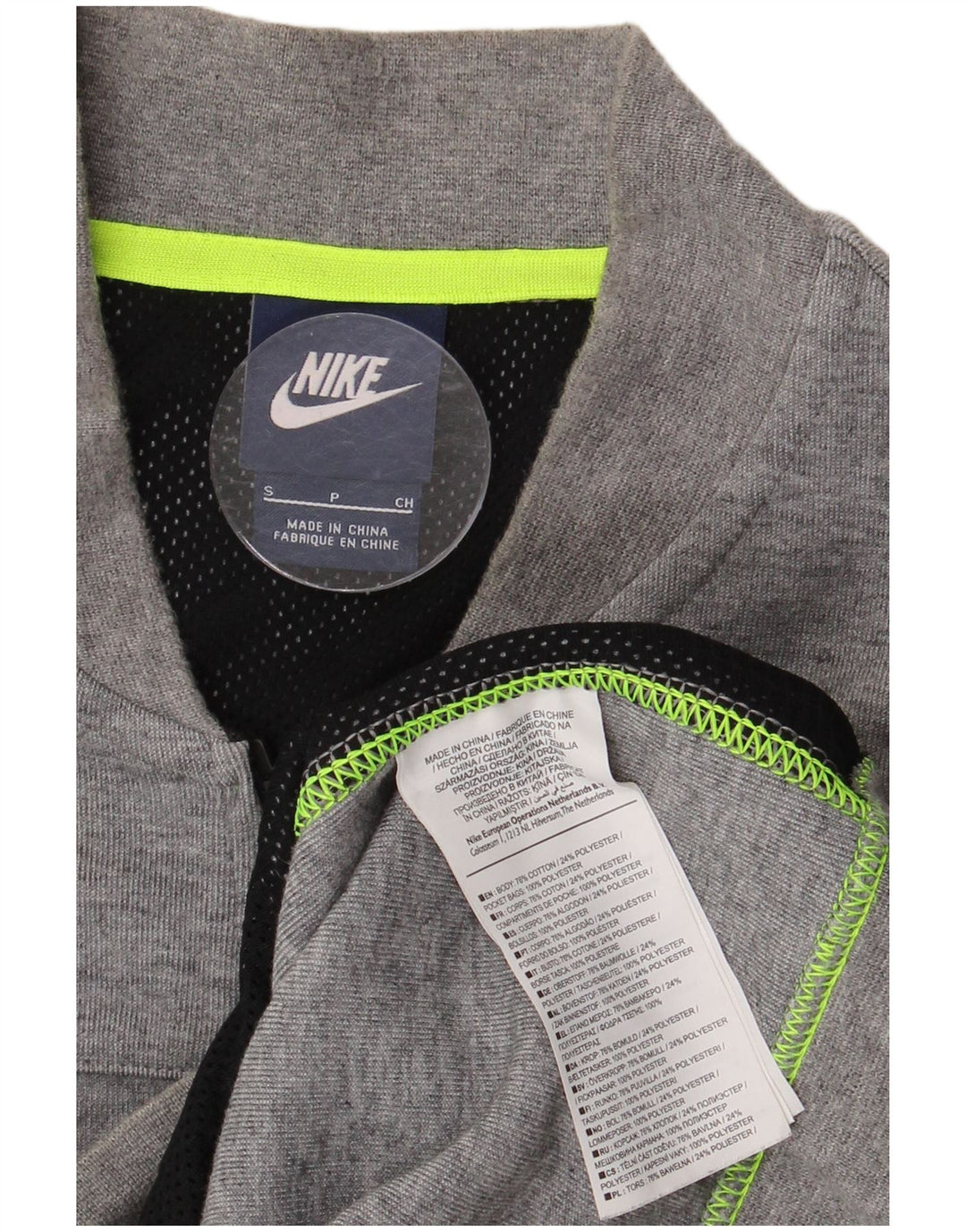 NIKE Mens Tracksuit Top Jacket Small Grey Cotton