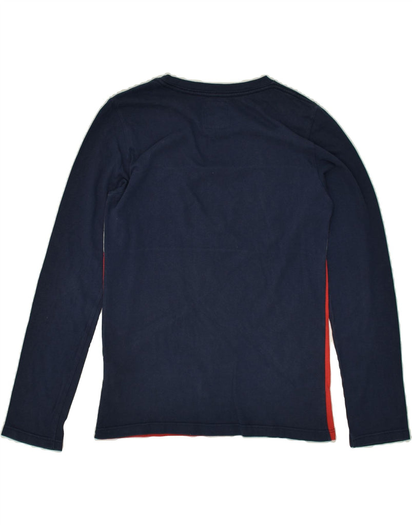 LEVI'S Boys Graphic Top Long Sleeve 13-14 Years Navy Blue Colourblock | Vintage Levi's | Thrift | Second-Hand Levi's | Used Clothing | Messina Hembry 