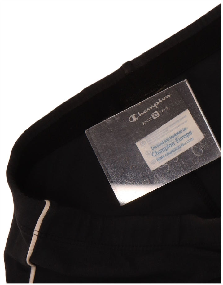 Champion Womens Tracksuit Trousers UK 8 Small Black Cotton