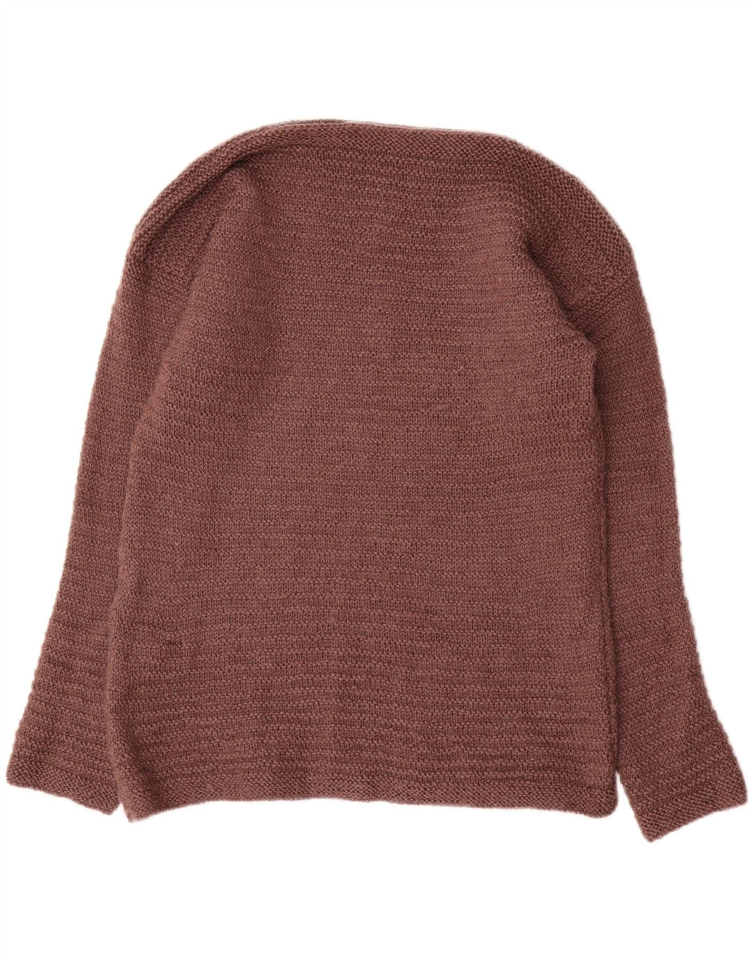 Vintage Womens Boat Neck Jumper Sweater UK 14 Medium Brown