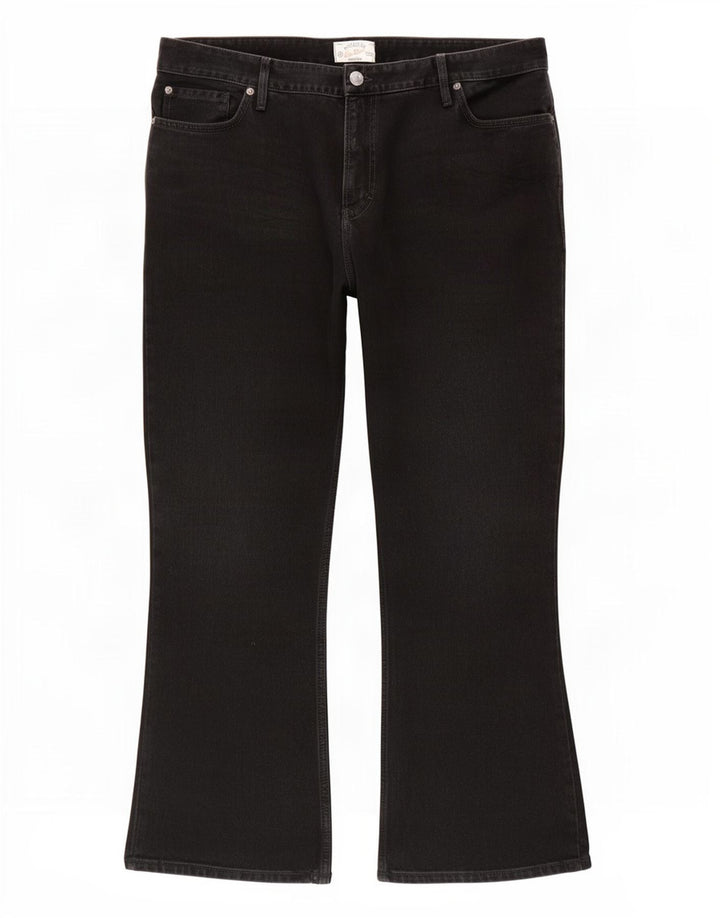 Fat Face Mens Bootcut Jeans W42 L31 Black Cotton