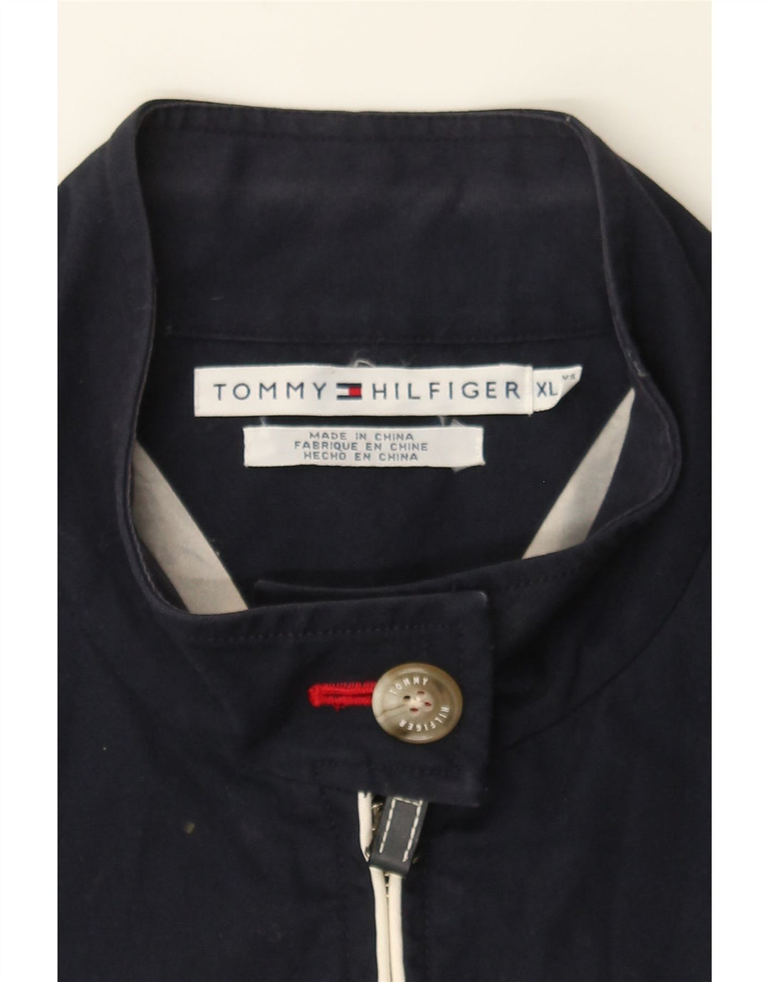 TOMMY HILFIGER Womens Bomber Jacket UK 18 XL Navy Blue Cotton Vintage Tommy Hilfiger and Second-Hand Tommy Hilfiger from Messina Hembry 