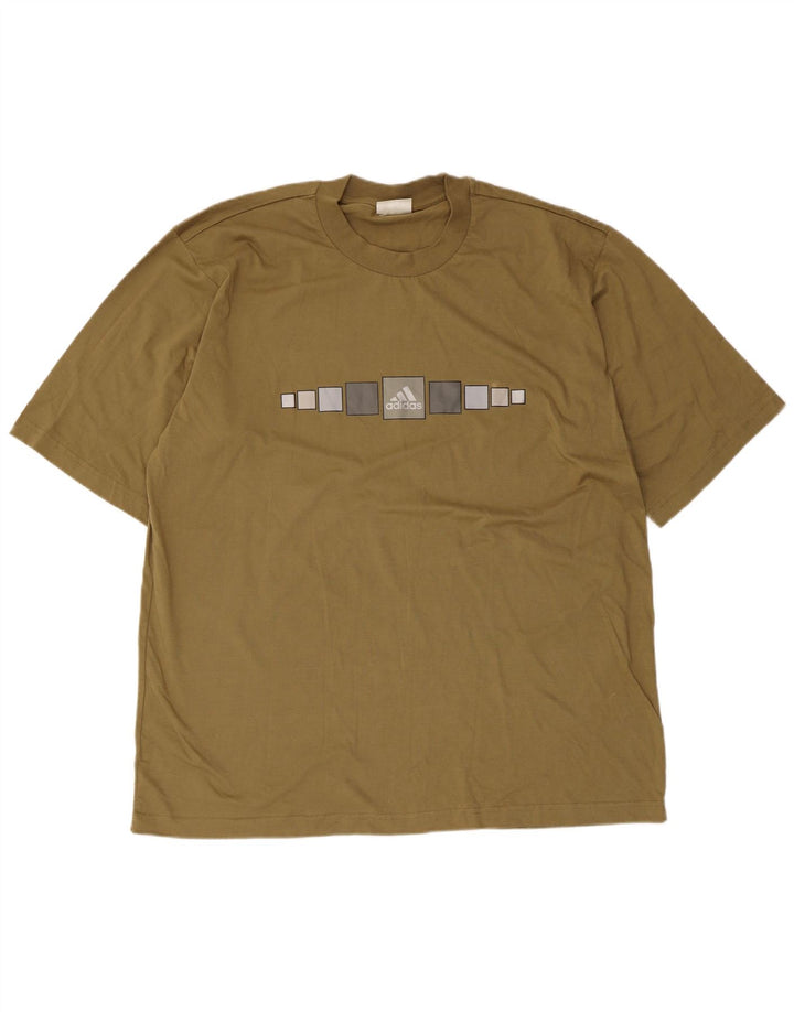 Adidas Mens Graphic T-Shirt Top Large Khaki