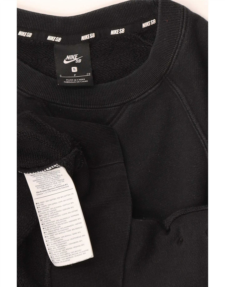 Nike Mens Sweatshirt Jumper Small Black Colourblock Cotton