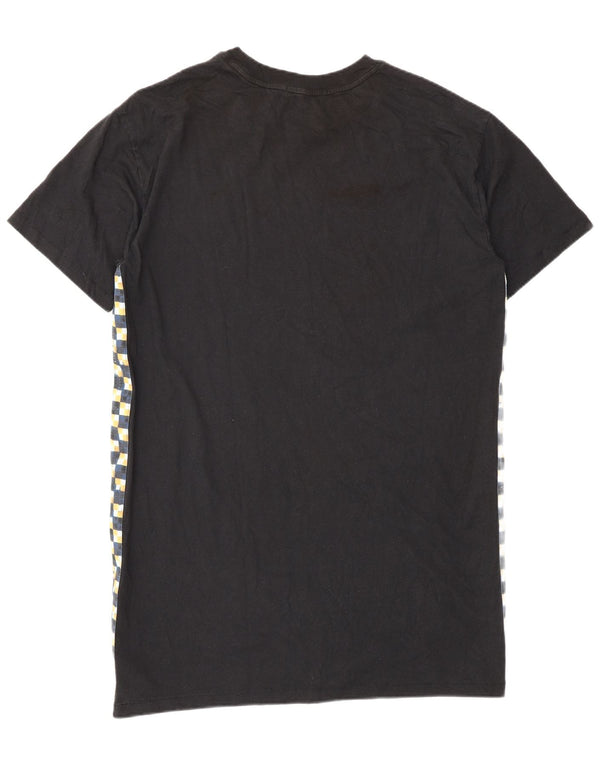 Vans Womens Oversized T-Shirt Dress UK 10 Small Black Geometric Cotton