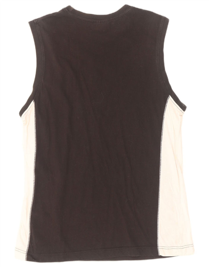 Kappa Mens Graphic Vest Top XL Black Colourblock Cotton