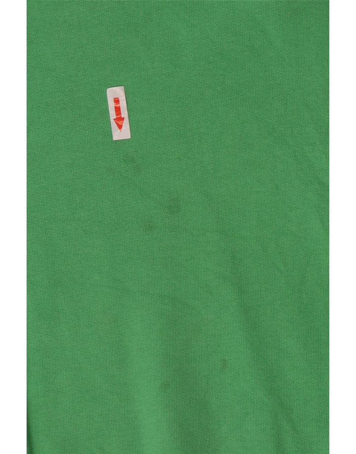 Zara Womens Crop Oversized Sweatshirt Jumper UK 10 Small Green Cotton