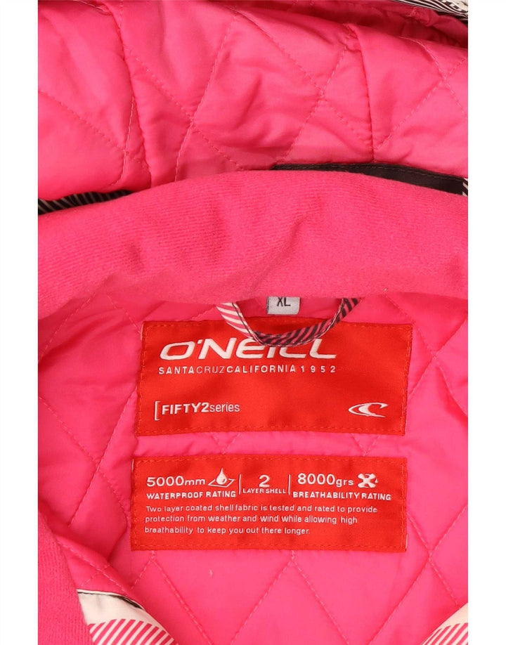 O'Neill Womens Ski Jacket UK 18 XL Multicoloured Plaid Polyester