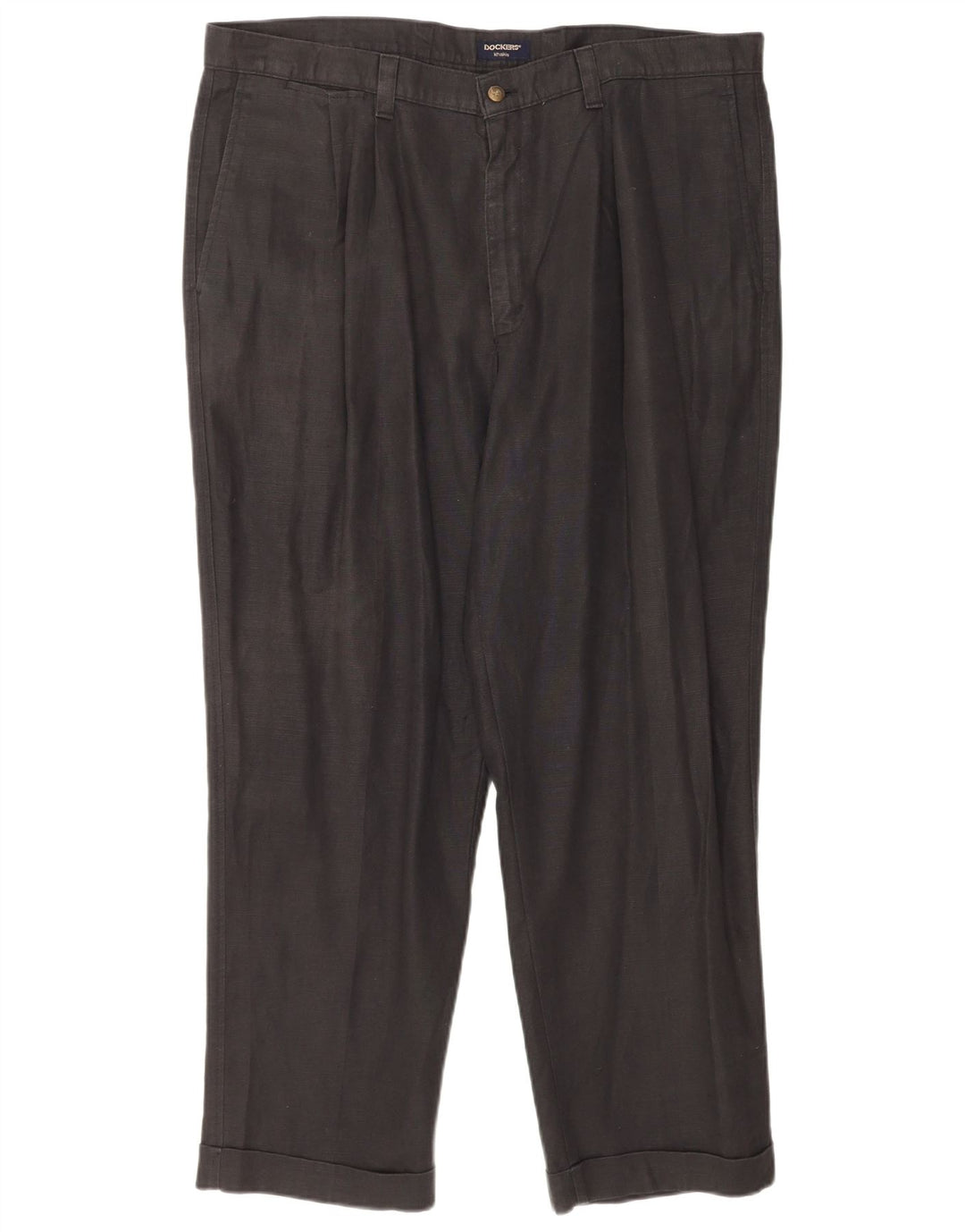 Dockers Mens Pegged Chino Trousers W40 L30 Black Linen