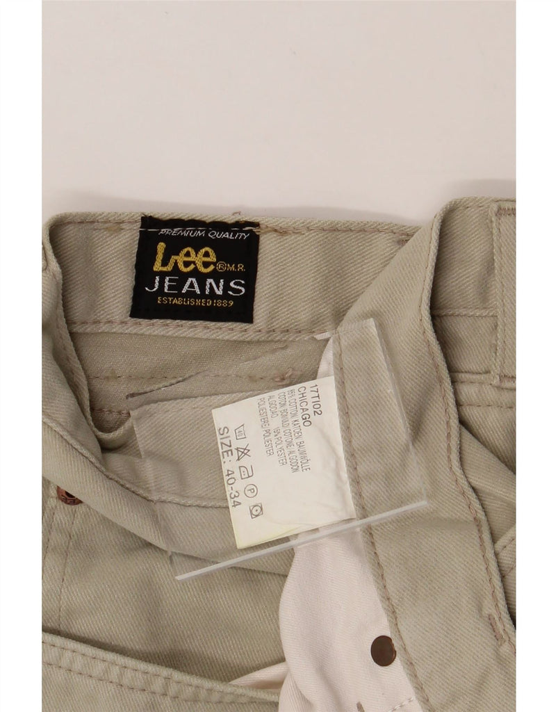 LEE Mens Straight Casual Trousers W40 L34 Beige Cotton Vintage Lee and Second-Hand Lee from Messina Hembry 