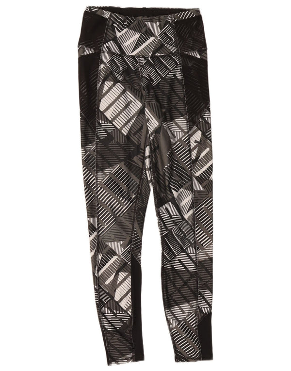 Puma Womens Graphic Leggings UK 4 XS Black Polyester