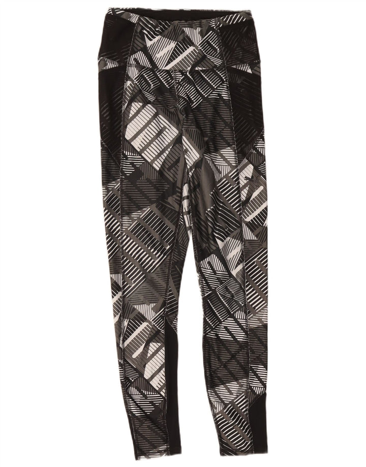 Puma Womens Graphic Leggings UK 4 XS Black Polyester