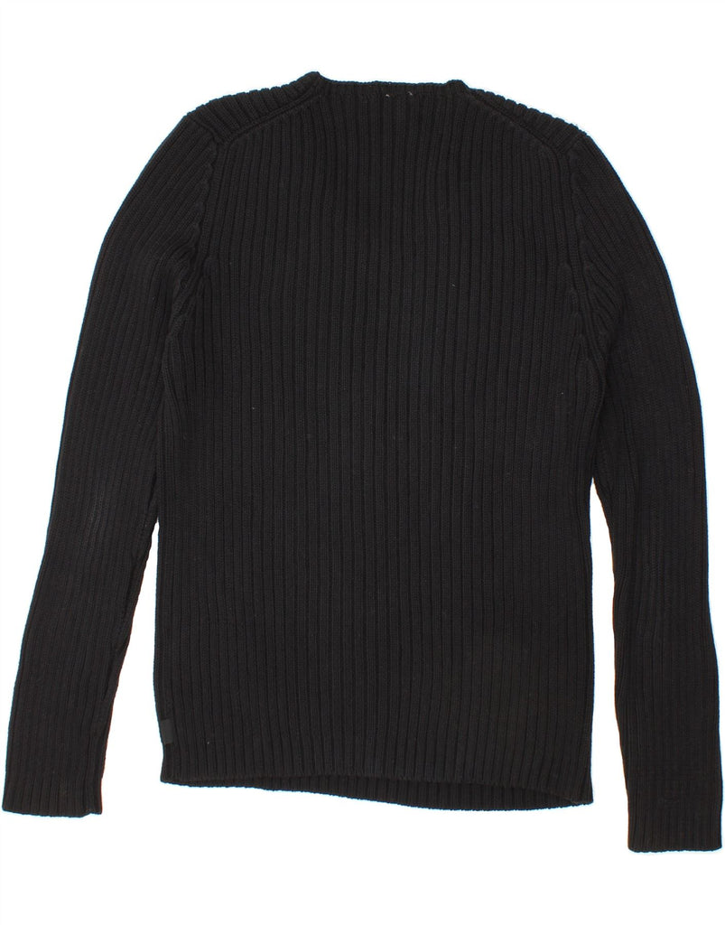 CALVIN KLEIN Womens V-Neck Jumper Sweater UK 18 XL Black Cotton Vintage Calvin Klein and Second-Hand Calvin Klein from Messina Hembry 