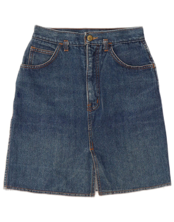 Vintage Girls Denim Skirt 11-12 Years W22 Blue Cotton
